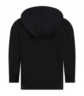 Black sweatshirt for boy with logo