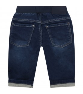 Blue jeans for baby boy with logo