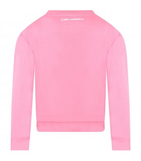 Pink sweatshirt for girl with Choupette