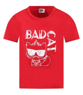 Red t-shirt for boy with Choupette