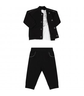 Black tracksuit for baby boy