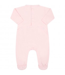 Pink babygrow for baby girl with Choupette