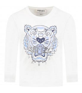 Ivory t-shirt for girl with tiger