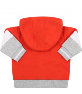 Orange sweatshirt for baby boy