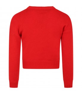 Red sweater for boy with writing