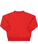 Paul Smith Junior Red sweatshirt for baby boy with print