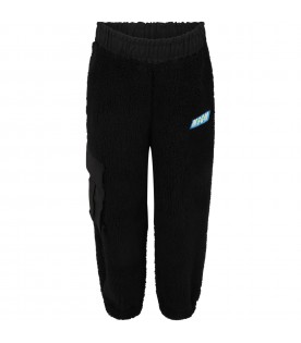 Black trouser for boy with logo