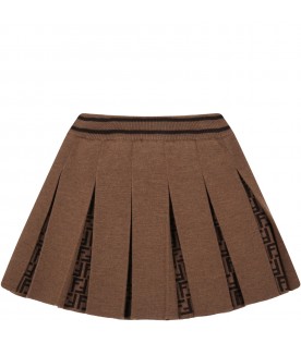 Brown skirt for baby girl