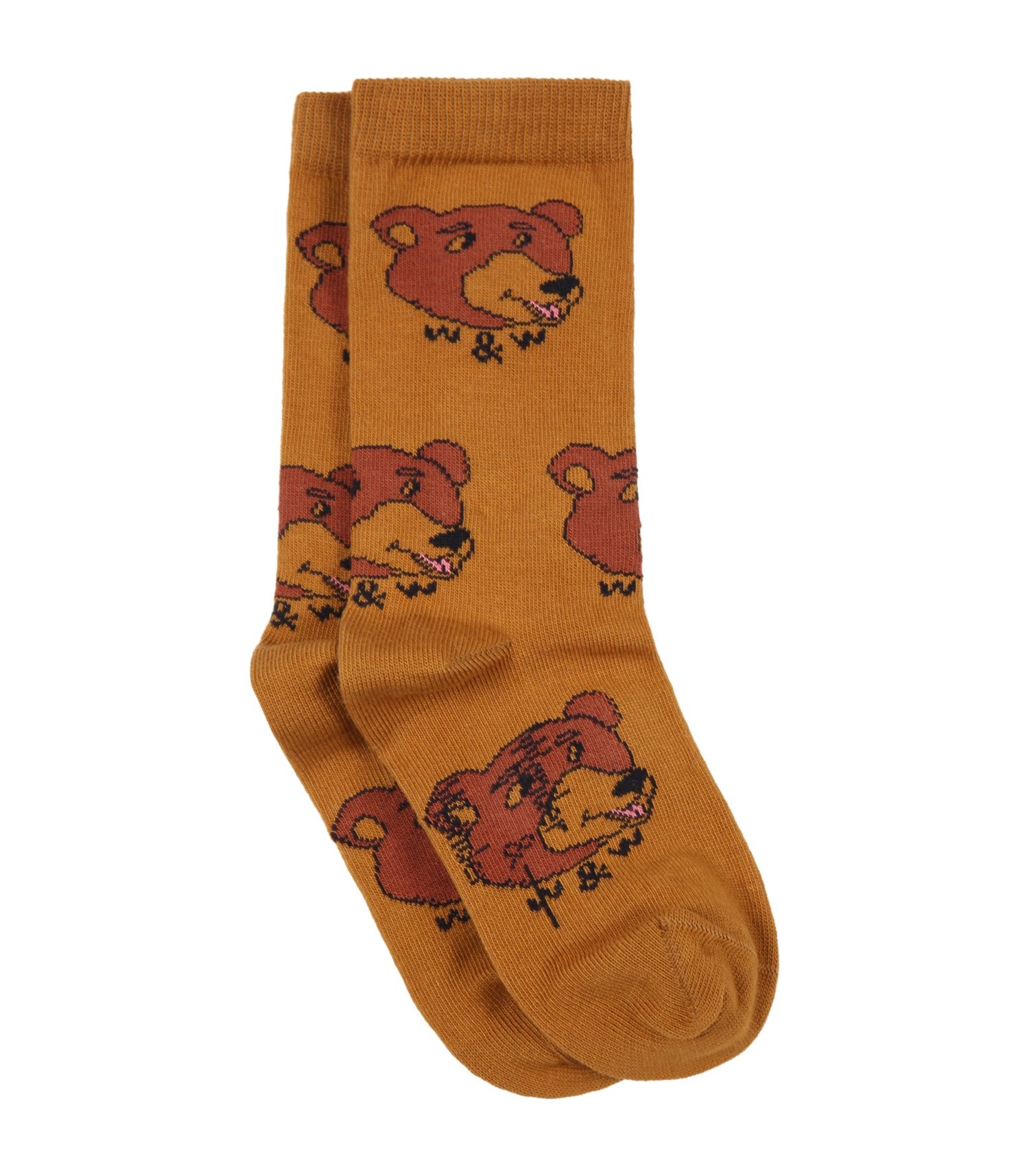 Wander & Wonder Yellow socks for kids with bears