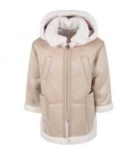 Beige coat for girl