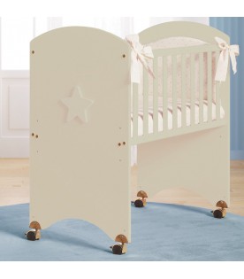 Ivory Co-sleeping crib for babykids with logo