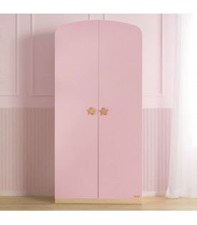 Pink wardrobe for baby girl with stars