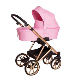 Golden Trio-stroller for baby girl with logo