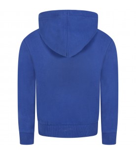 Blue sweatshirt for boy with logo