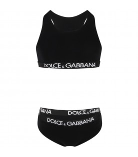Black set for girl with logos