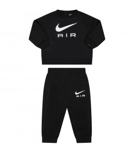 Black set for baby boy with Swoosh