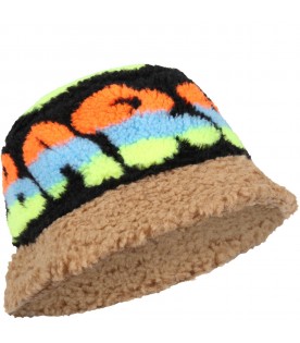 Multicolor cloche for boy with smile and logo