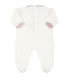 Ivory babygrow for baby girl with heart