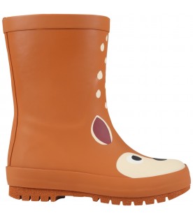 Brown rain boots for kids