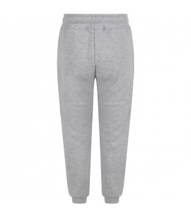 Gray sweatpants for boy with smiley face