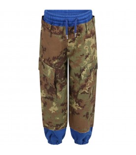 Multicolor pants for boy with logo