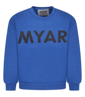 Blue sweatshirt for boy with logo