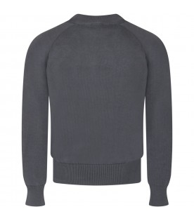 Gray turtleneck for boy with Christmas tree