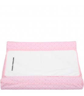 Pink changing-mat for babykids with logo