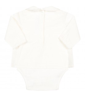 White bodysuit for baby boy