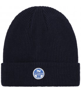 Blue hat for boy with logo