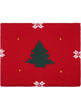 Red blanket for babykids with Christmas designs