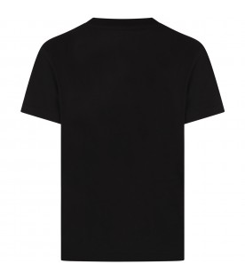 Black T-shirt for kids with iconic double F