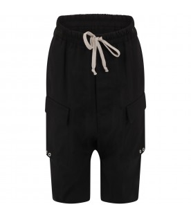 Black cargo-pants for boy