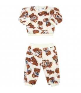Ivory set for baby boy with Teddy Bear