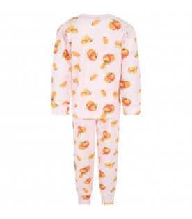 Pink pyjamas for girl with oranges