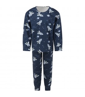 Blue pyjamas for boy with rockets