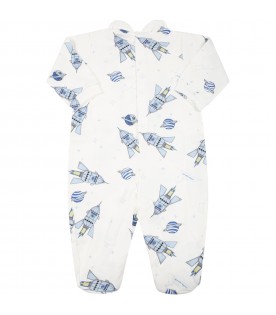White babygrow for baby kids with rockets