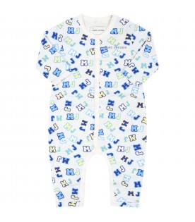 Multicolor babygrow for baby boy with logos