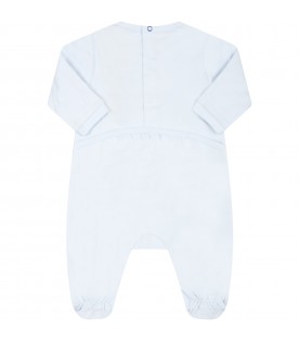 Light blue babygrow for baby boy with rabbit