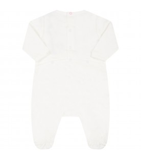 Ivory babygrow for baby girl with rabbit