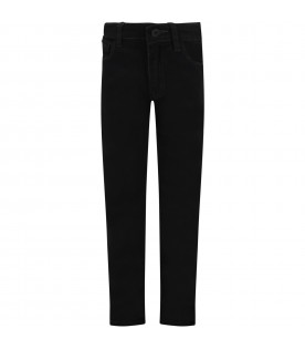 Black jeans for boy with logo