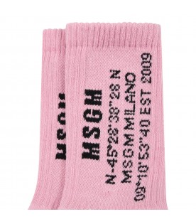 Pink socks for girl