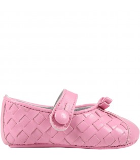 Pink ballet flats for baby girl