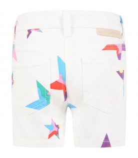 White shorts for girl with stars