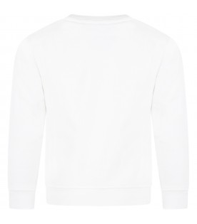 White sweatshirt for kids with animals