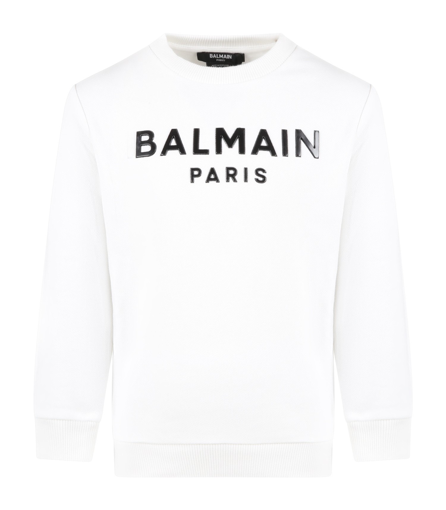 Balmain Kids White sweatshirt for kids with black logo