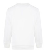 Balmain Kids White sweatshirt for kids with black logo