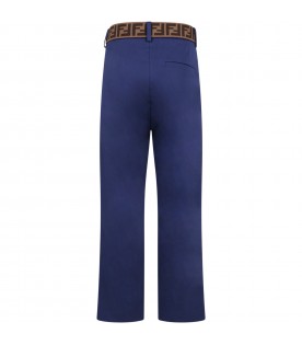 Blue trousers for boy with iconic FF