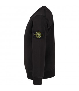 Black sweatshirt for boy with iconic compass