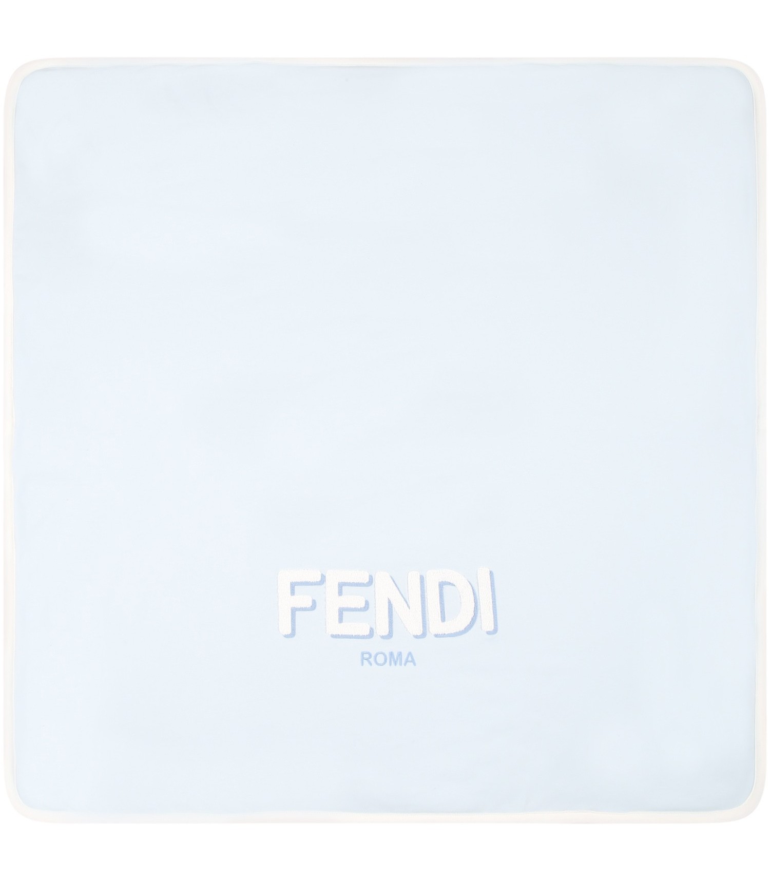 Fendi Kids Light-blue blanket for baby boy with white logo